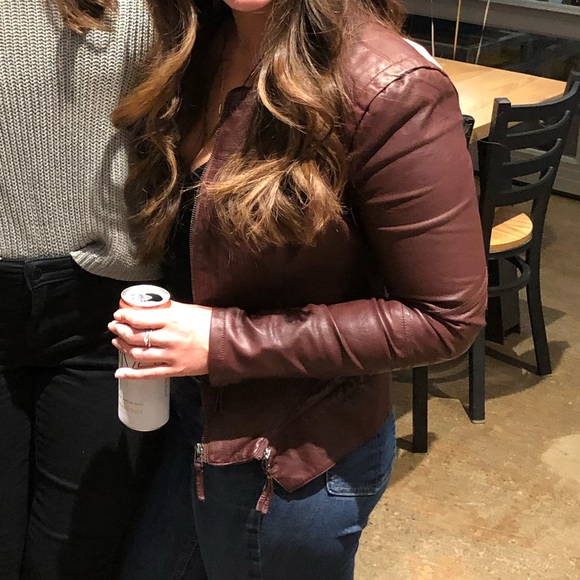 BLANK NYC FAUX LEATHER JACKET - BROWN - Picture 6 of 6